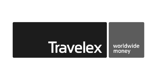 Travelex logo grijstinten